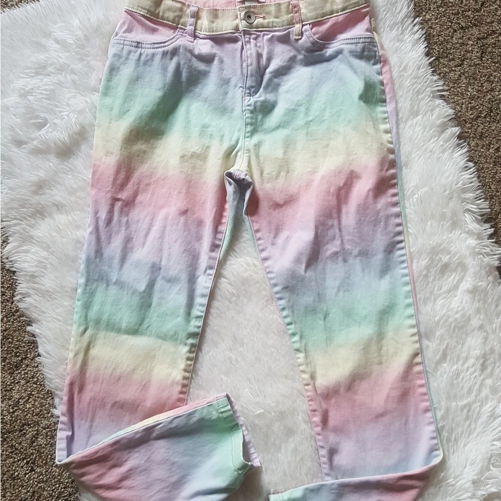 ‎The Children's Place Multi Color Rainbow Pants Kids Size 14